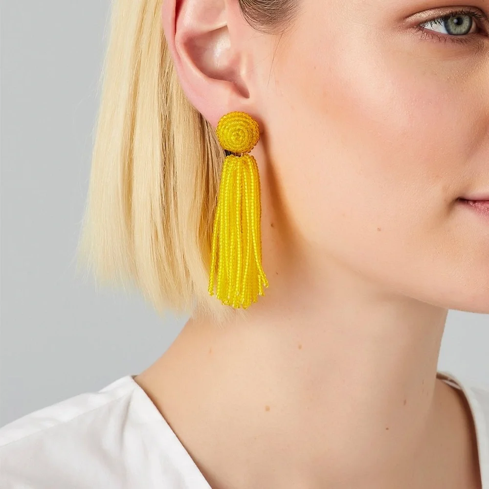 NWOT Megan Park Tassel Earrings - Picture 1 of 3